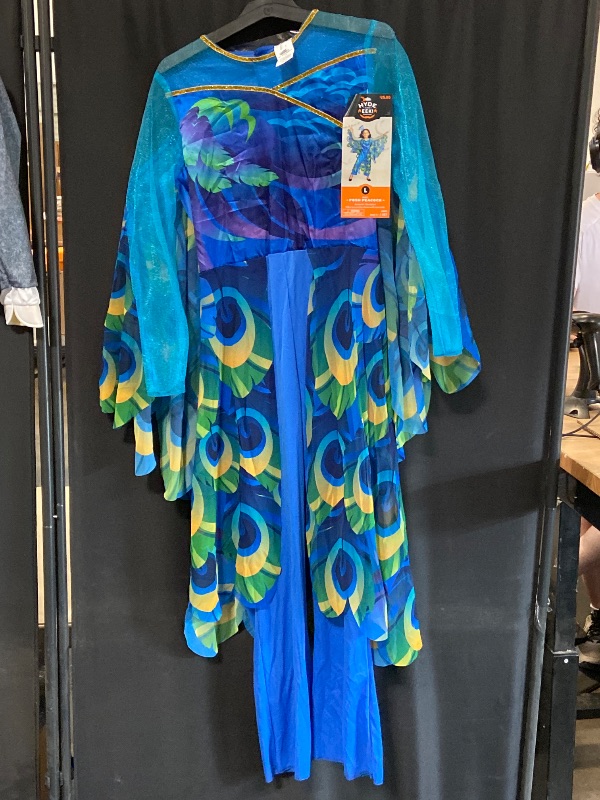 Photo 1 of (L) Kids' Posh Peacock Halloween Costume Jumpsuit with Headpiece L: Hyde & EEK! Boutique 