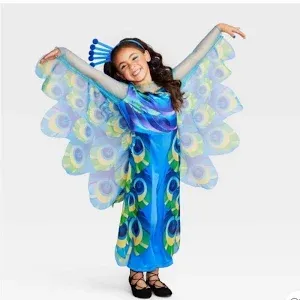 Photo 1 of (L) Kids' Posh Peacock Halloween Costume Jumpsuit with Headpiece L: Hyde & EEK! Boutique 