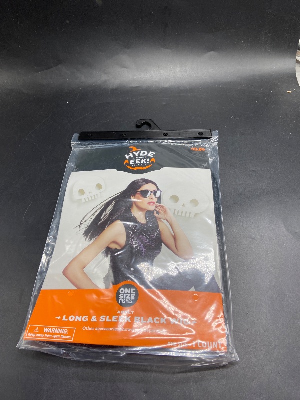 Photo 1 of Adult Long Sleek Black Straight Hair Wig