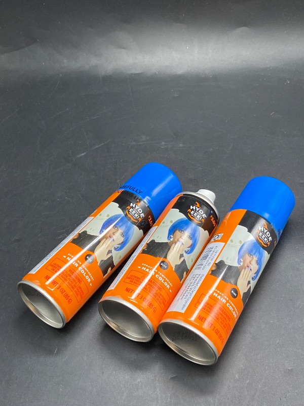 Photo 1 of [ Pack of 3 ] 3oz Blue Spray-On Temporary Halloween Hair Color - Hyde & EEK! Boutique 
