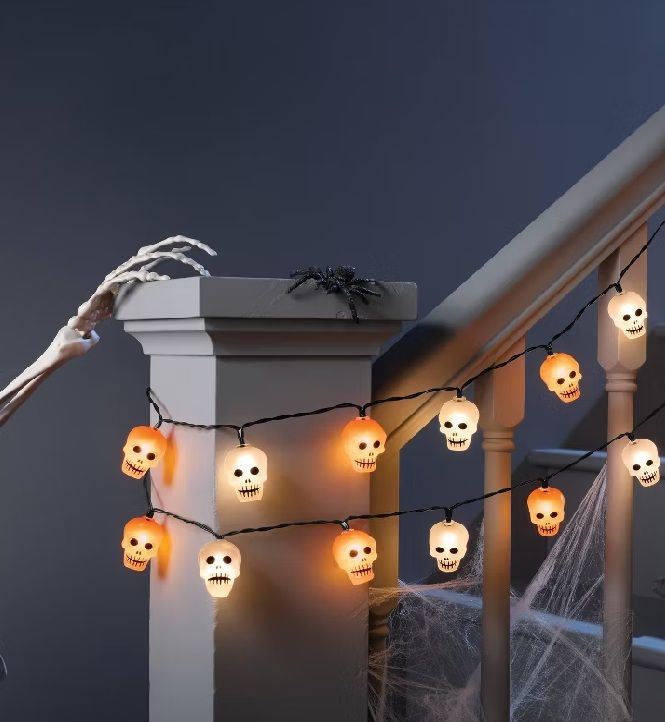 Photo 1 of 20ct LED Colorful Skulls Halloween Indoor String Lights - Hyde & EEK! Boutique