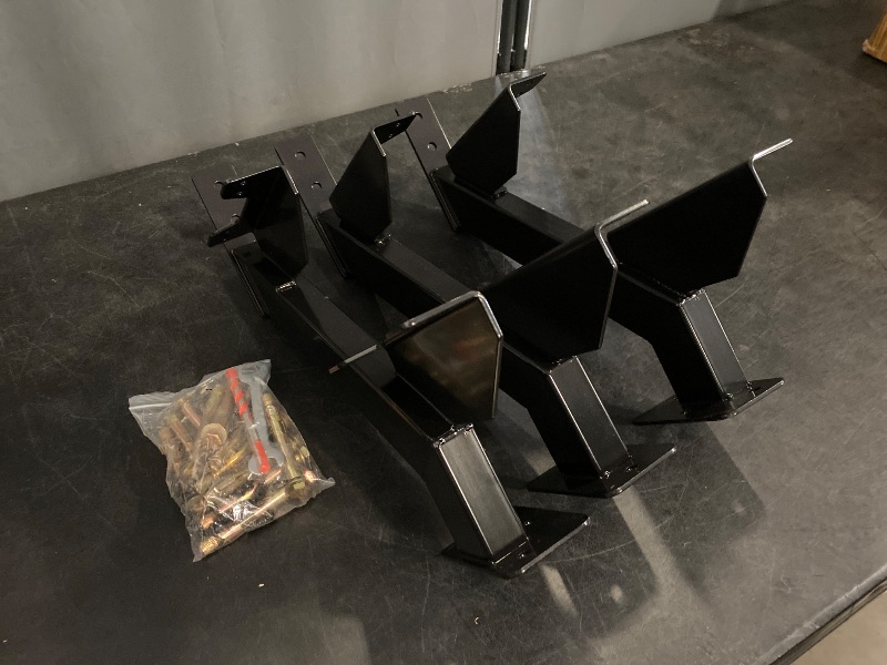 Photo 1 of 3 Pack Steel Stair Stringer, 2 Steps Stair Riser, Outdoor Metal Step Stringers for 14.8 Inch Height Deck.
