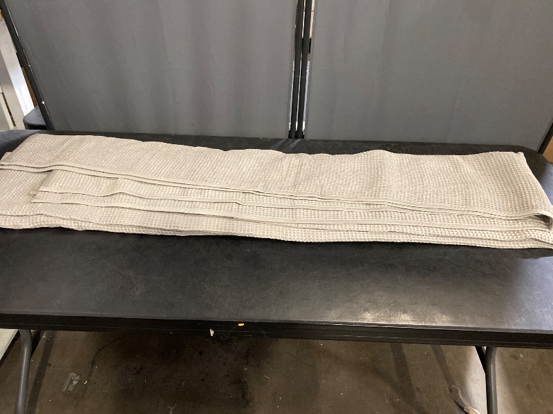 Photo 1 of (K) 100% Cotton Waffle Weave Bed Blanket | Soft, Breathable, and Lightweight Blanket for All-Season | Perfect for Layering | Brielle Collection (King, Light Grey)