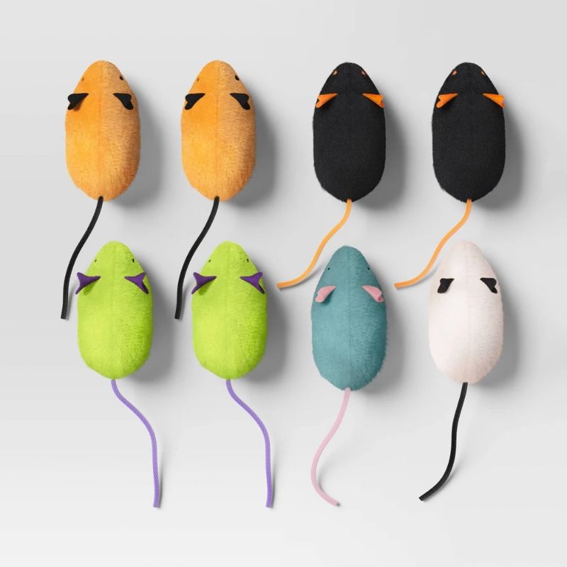 Photo 1 of (2 packs) Halloween Skitter Classic Plush Cat Toy Set - 8pc - Hyde & EEK! Boutique™