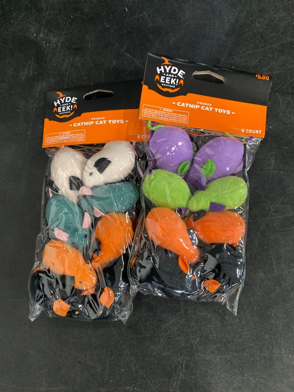 Photo 1 of (2 packs) Halloween Skitter Classic Plush Cat Toy Set - 8pc - Hyde & EEK! Boutique™
