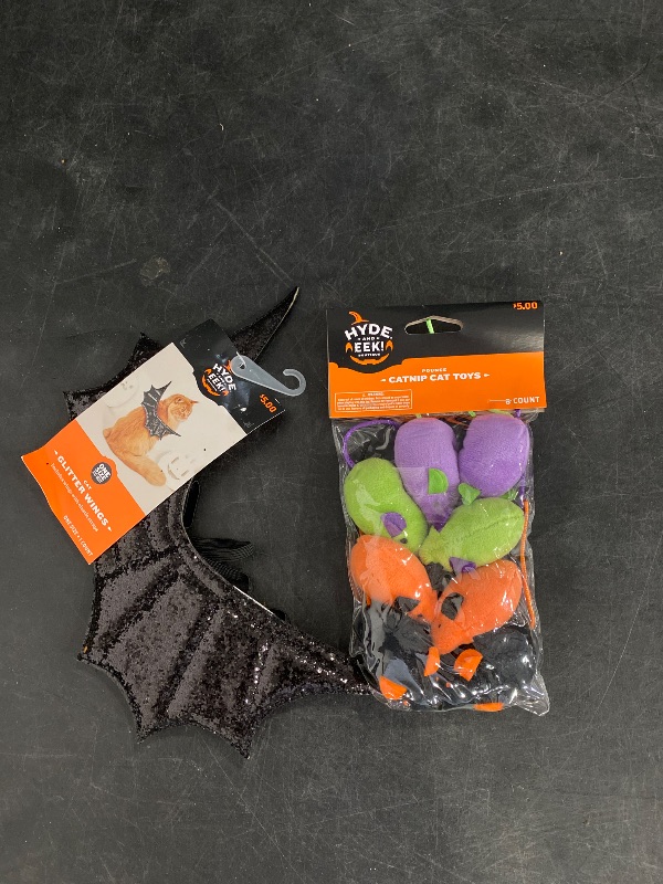 Photo 1 of 8pc Cat nip toys & Cat glitter wings (One size fits all)