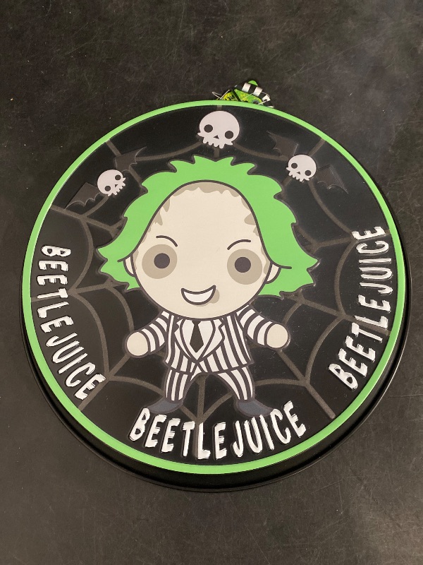 Photo 1 of Target BeetleJuice Retro Metal Bottle Cap Wall Sign Decor Halloween 2024