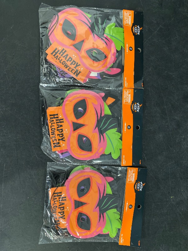 Photo 1 of (3) 24pk Halloween masks