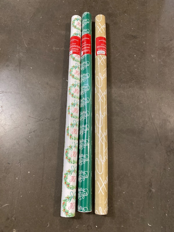 Photo 1 of 3 pk of 50 sq ft. Christmas wrapping paper