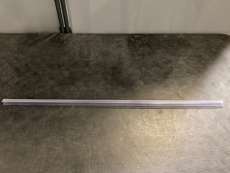 Photo 1 of Frameless Glass Shower Door Sweep for 1/4" Glass, Bottom Seal with Drip Rail, 27.5" Long