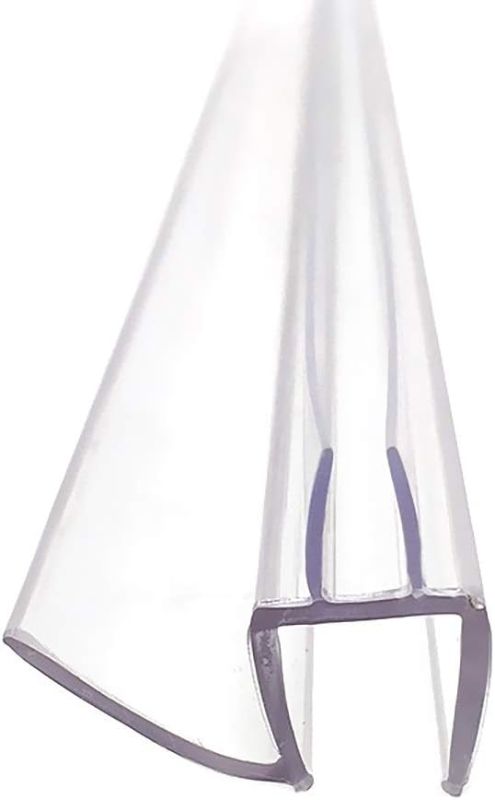 Photo 1 of Frameless Glass Shower Door Sweep for 1/4" Glass, Bottom Seal with Drip Rail, 27.5" Long