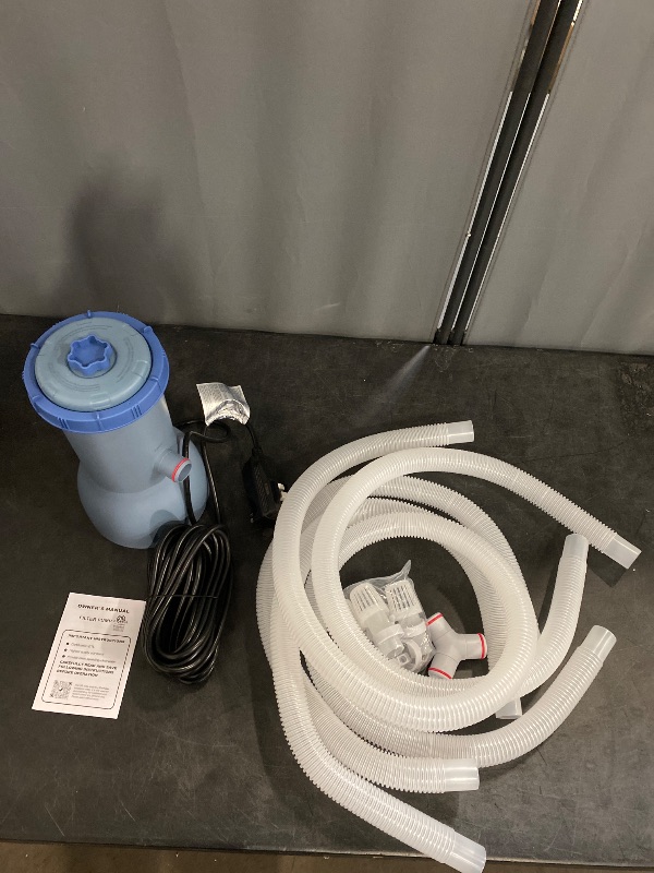 Photo 1 of Standard Series Above Ground Pool Filter Pump - 800 GPH Flow Rate | Rapid Circulation & Micro-Debris Filtration, Pool Cartridge Filter Pump System - Keep Water Crystal Clean & Clear 