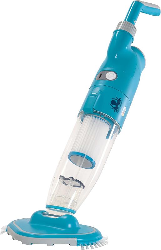 Photo 1 of U.S. Pool Supply Handheld Pool Vacuum Cleaner - Manual Rechargeable Pool Vacuum for Above Ground Pools, Hot Tub Spa Vac - Cordless, Powerful Suction, Inground, Scrub Brush Head, Cleaning Leaves Debris