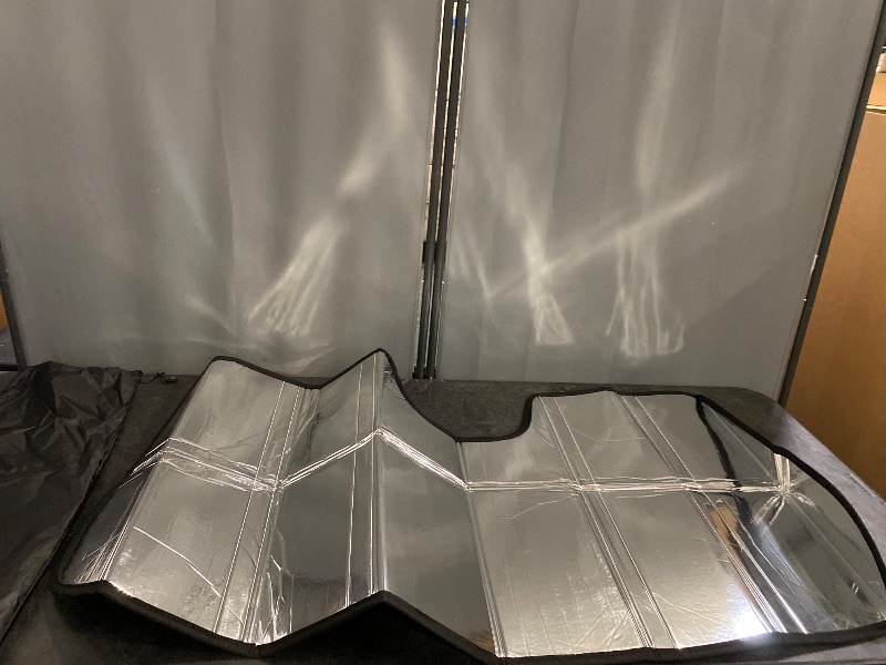 Photo 1 of Autotech Park Foldable Sunshade Compatible with 2017-2023 BMW 5 Series Sedan, Sunshade with Metal Reinforced Structure, Maintain Cool Interior and Save Space