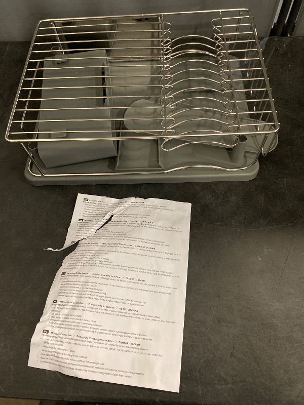 Photo 1 of Stainless Steel Dish Drying Rack - Large Capcity 304 Grade Dish Drainer for Kitchen Counter with Drain Board, Utensil Holder & Detachable Cup Shelf, Rustproof Multifunctional Organizer
