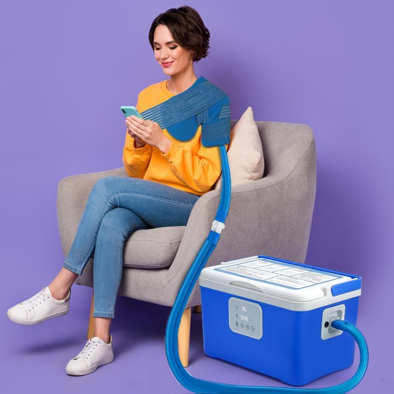 Photo 1 of Cold Therapy Machine with Programmable Timer, 13 Quart Ice Machine for Shoulder After Surgery, Portable Cryotherapy Pain Relief w/Compression Pad for Shoulder and Knee