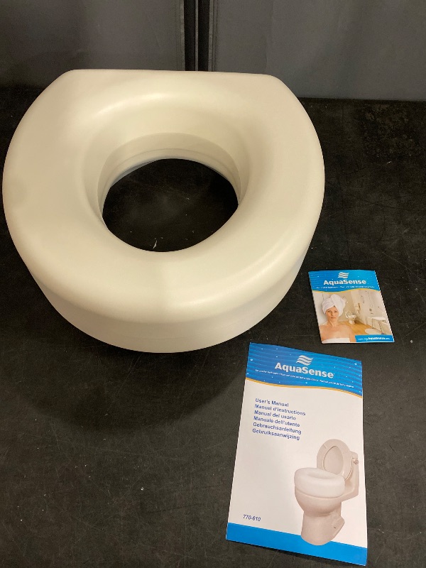 Photo 1 of 770-610 4 Inch Portable Raised Toilet Seat Riser, Elevated Toilet Seat for Seniors