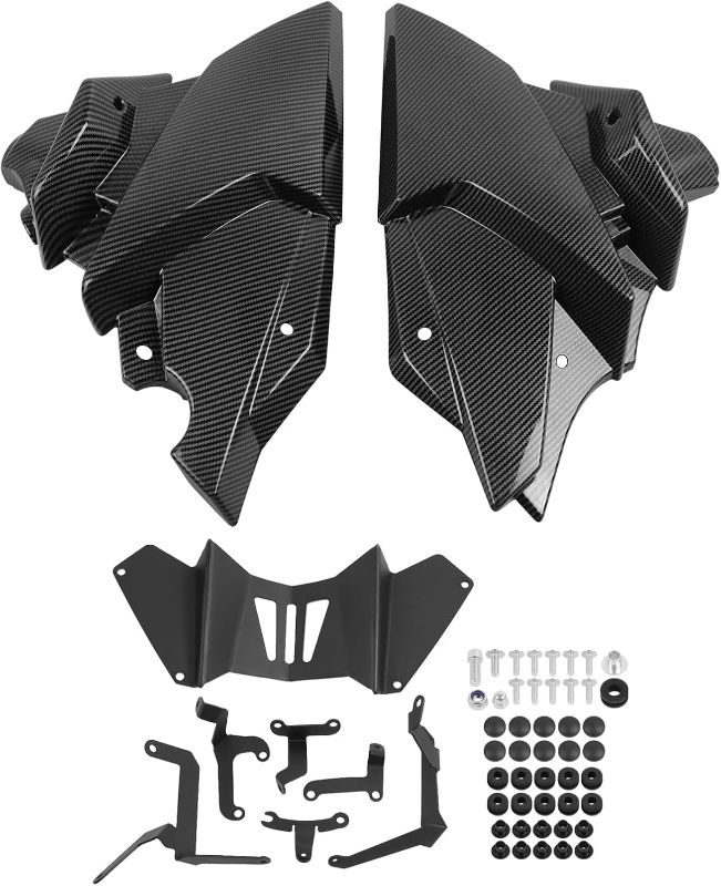 Photo 1 of Motorcycle Engine Guard Belly Pan Spoiler Lower Fairing Replacement for Yamaha MT09 MT-09 SP Tracer 9/GT 2021 2022 2023 2024 2025 Bellypan Body Engine Bottom Protection Cover (Black 2)