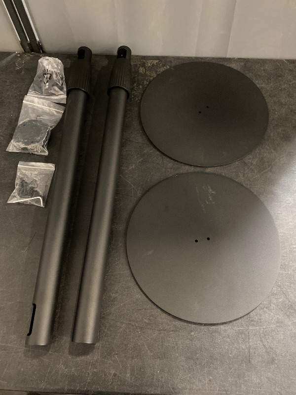 Photo 1 of Adjustable Height Speaker Stands Compatible with SONOS Era 300 and Era 100, Height Adjustable up to 42.6'', Floor Stands with Cable Management, Speaker Mount, Black, 2 Pack (Pair)