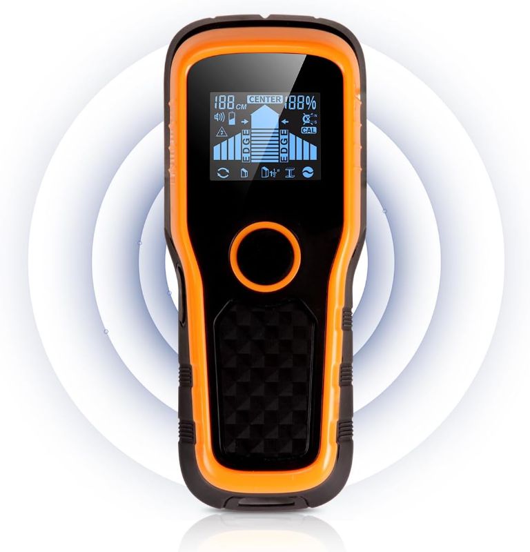Photo 1 of Stud-Finder Wall Scanner - 6-in-1 Wood Wall Detector & Metal Finder Detector for Drywall | Multi-Tool Stud Finder with Laser-Level Precision | Live AC Wire, Pipe, Joist Detection
