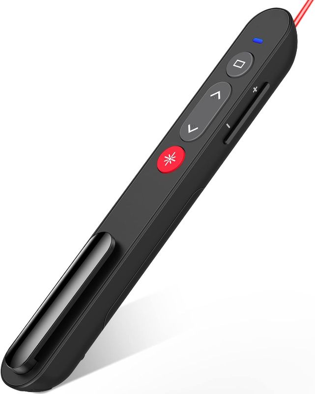 Photo 1 of Laser Pointer for Presentations, Wireless Presenter Clicker for PowerPoint Slide with Hyperlink & Volume Control, Presentation Remote for Mac/Computer/Laptop, Google Slide/PPT/Keynote