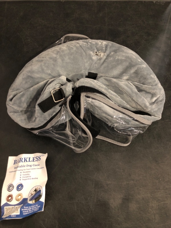 Photo 1 of BARKLESS Dog Cone, Inflatable Dog Cone After Surgery for Small Medium Breeds, Soft Surgery Collar with Enhanced Anti-Licking Guard Shield for Pets, Patented Protective Donut Collar