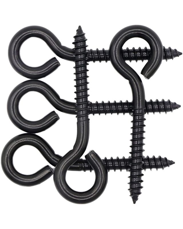 Photo 1 of 10 Pcs 3-1/4" #18 Stainless Steel Eye Bolts – Heavy-Duty 304 Anti-Rust Self-Tapping Eye Lag Screws for Wood, Securing Cables & Wires, Indoor & Outdoor Use