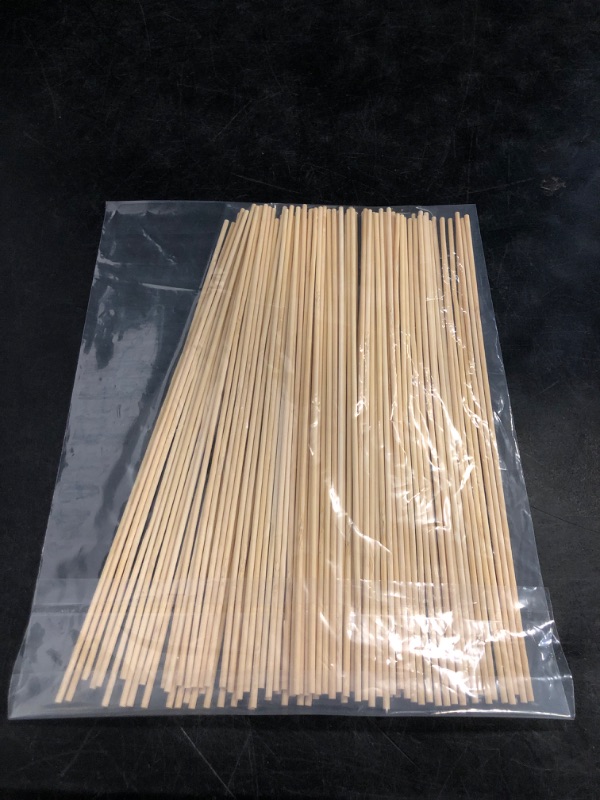 Photo 1 of eBoot 100 Pack 1/8 x 12 Inch Unfinished Natural Wooden Craft Dowel Rods Sticks for Crafting and DIY