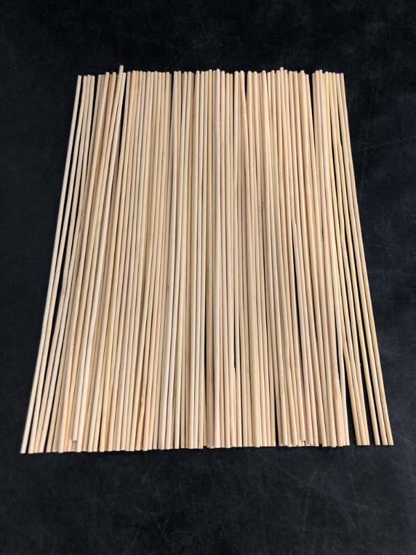 Photo 1 of eBoot 100 Pack 1/8 x 12 Inch Unfinished Natural Wooden Craft Dowel Rods Sticks for Crafting and DIY