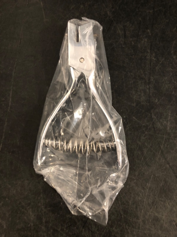 Photo 1 of MROCO Hole Punch One Slot Badge Punch for ID Cards, Handheld, No Burrs, Metal Badge Puncher, 15mm x 3mm Hole Size