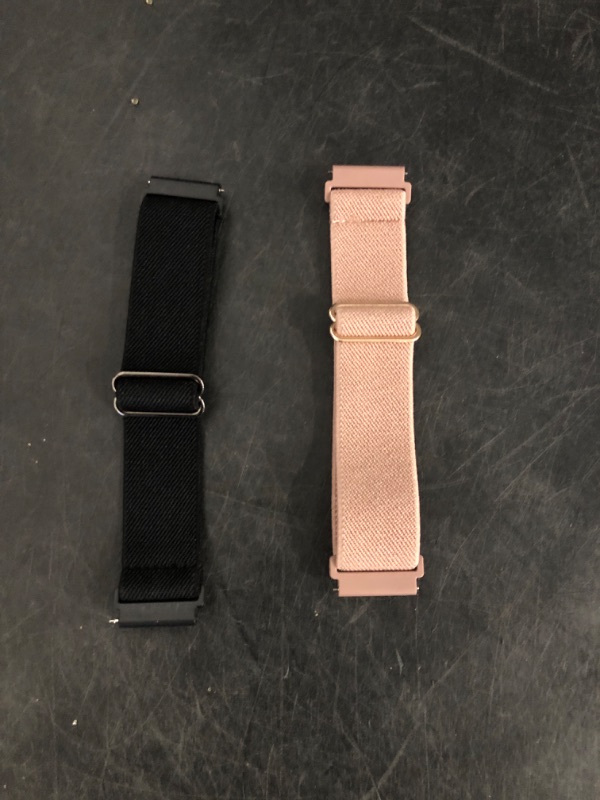 Photo 1 of 2 Pack Stretchy Nylon Watch Bands Compatible with Woneligo/Fitpolo Smart Watch IDW13, Loop Soft Elastic Straps for FITVII H56/ID208Plus/Gydom/ENOMIR/Amzhero/TOOBUR/MILOUZ/Tensky IDW19 Watch