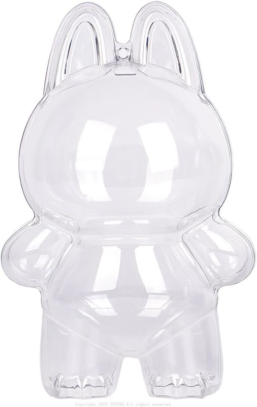 Photo 1 of Protective Case Compatible with LABUBU Doll - Crystal-Clear Hard Display Box with Keychain & Dustproof Cover, Secure Backpack Hooks for Shelf/Outdoor Showcase (Doll Not Included) Standing