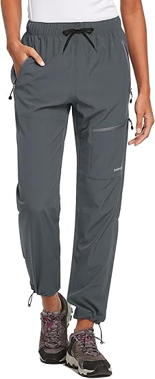Photo 1 of M baleaf Women's Hiking Pants Quick Dry Lightweight Water Resistant Elastic Waist Cargo Pants for All Seasons