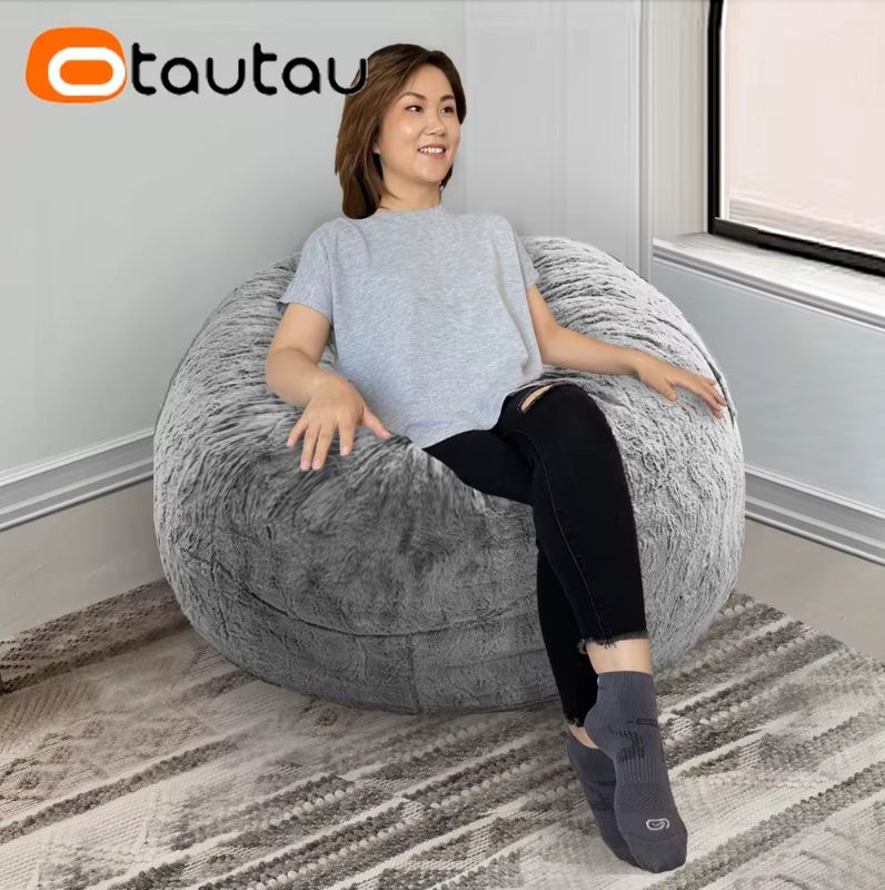 Photo 1 of Cover Only 4ft Fluffy Pouf Cover Bean Bag Chair Beanbag 