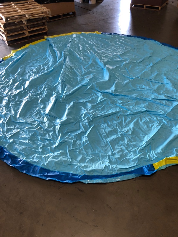 Photo 1 of 87" Non-Slip Splash Pad for Kids and Dog, Thicken Sprinkler Pool Summer Outdoor Water Toys, Extra Large Backyard Wading Pool for Children