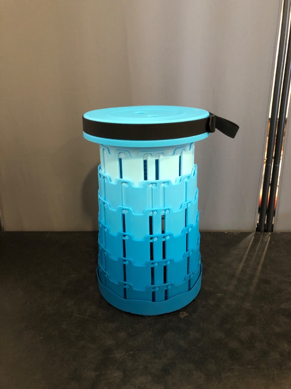 Photo 1 of Upgraded Collapsible Stool, 400lbs Max Load. Portable Retractable Folding Telescoping Stool for Camping, Fishing, Hiking & Travel