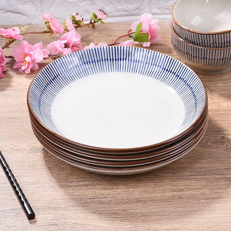 Photo 1 of Japanese Dinner Plates set of 4, Porcelain Dinner Plates, Ceramic Plates