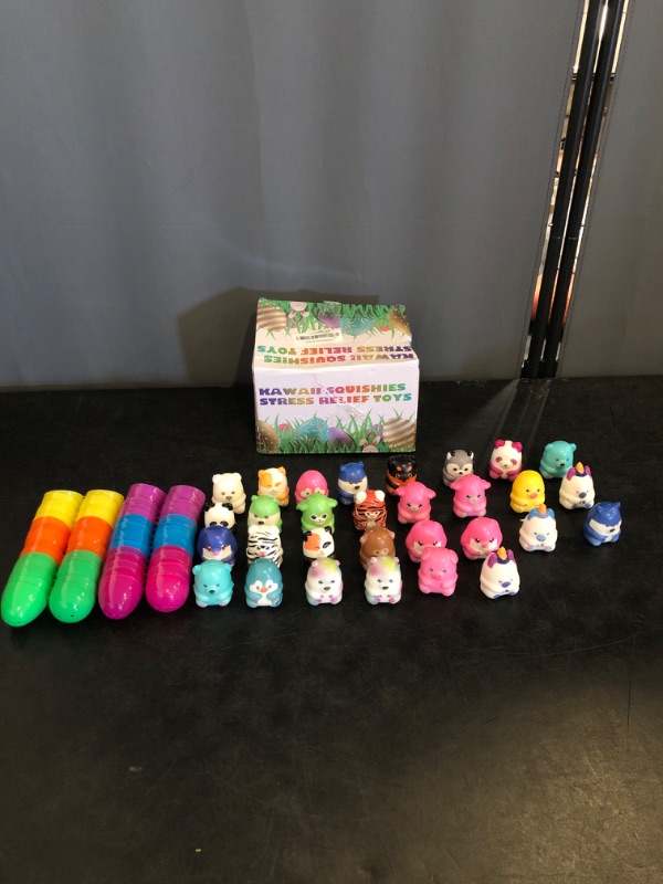 Photo 1 of Slow Rising Squishy Toys with Easter Eggs - 30 PCS Stress Relief Fidget Toys,Birthday Goodie Bag Stuffers Treasure Box Toys, Kids Classroom Prizes,Claw Machine Toys,Mini Animal Toys