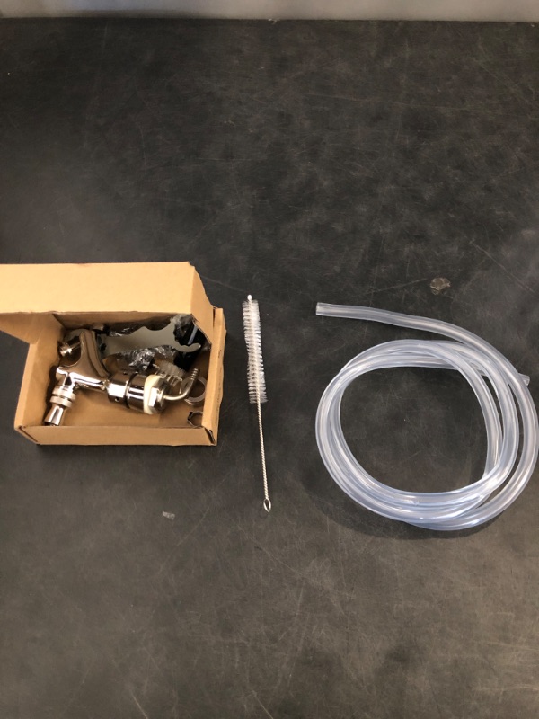 Photo 1 of Hilangsan Draft Beer Line Shank Faucet Kit 3” Beer Faucet Shank Self-Closing Beer Tap Faucet Kegerator Parts Wrench 6ft 3/16” Beer Line Tubing Barb...