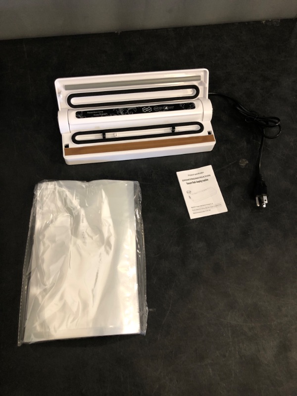 Photo 1 of Vacuum Sealer Compact Auto Vacuum Sealer Machine with 20 Sealed Bags Easy to Handle Vacuum Food Sealer Multifunctional Food Sealer Machine for Meat Seafood Fruits Vegetables