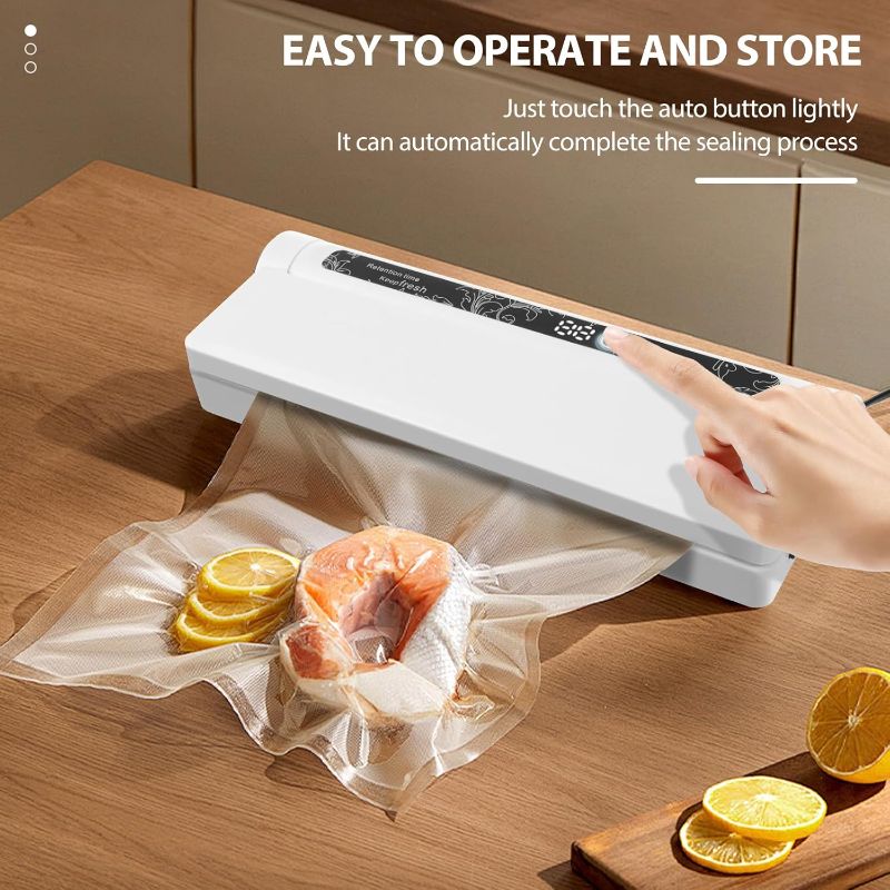 Photo 1 of Vacuum Sealer Compact Auto Vacuum Sealer Machine with 20 Sealed Bags Easy to Handle Vacuum Food Sealer Multifunctional Food Sealer Machine for Meat Seafood Fruits Vegetables