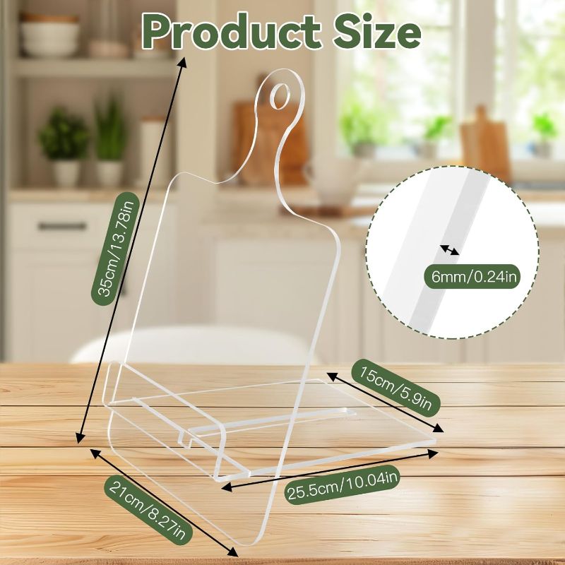 Photo 1 of broken piece! Adjustable Recipe Book Holder,Cookbook Stand,Clear Cookbook Holder,Cook Book Stand for Kitchen Counter,Book Reding Holder for Housewarming Gift,Book,IPad,Tablet,Magazines