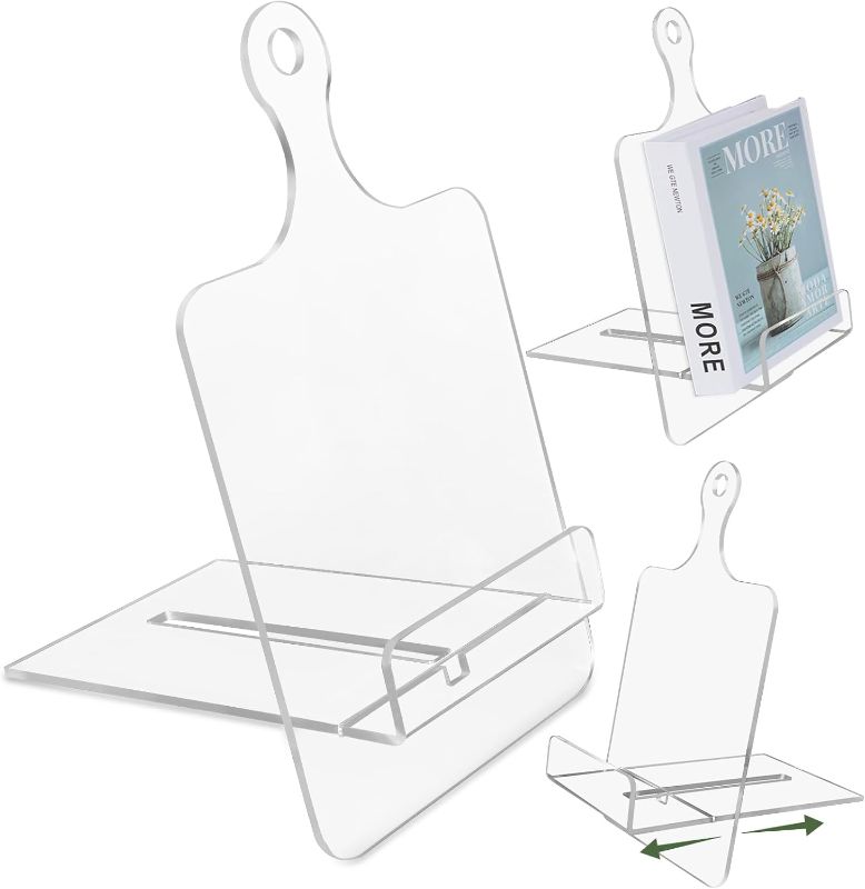 Photo 1 of broken piece! Adjustable Recipe Book Holder,Cookbook Stand,Clear Cookbook Holder,Cook Book Stand for Kitchen Counter,Book Reding Holder for Housewarming Gift,Book,IPad,Tablet,Magazines