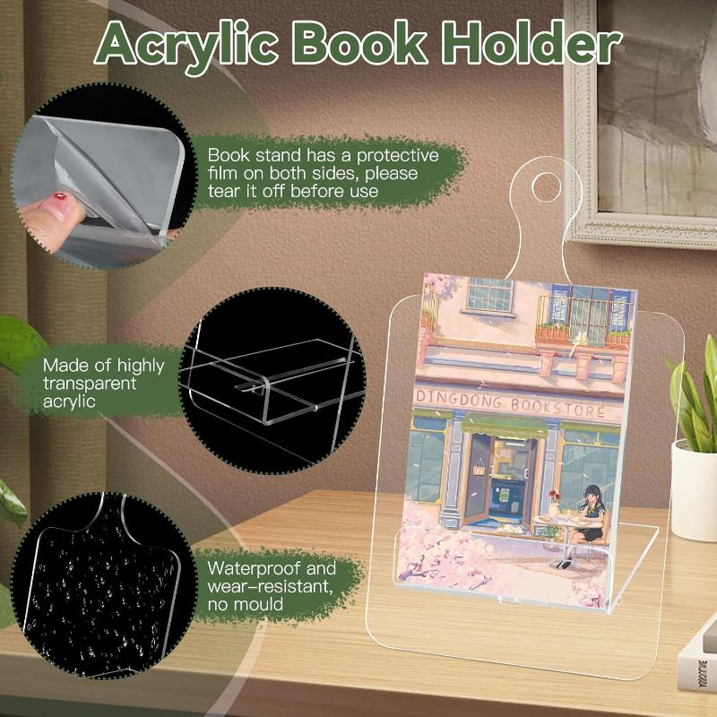 Photo 1 of broken piece! Adjustable Recipe Book Holder,Cookbook Stand,Clear Cookbook Holder,Cook Book Stand for Kitchen Counter,Book Reding Holder for Housewarming Gift,Book,IPad,Tablet,Magazines