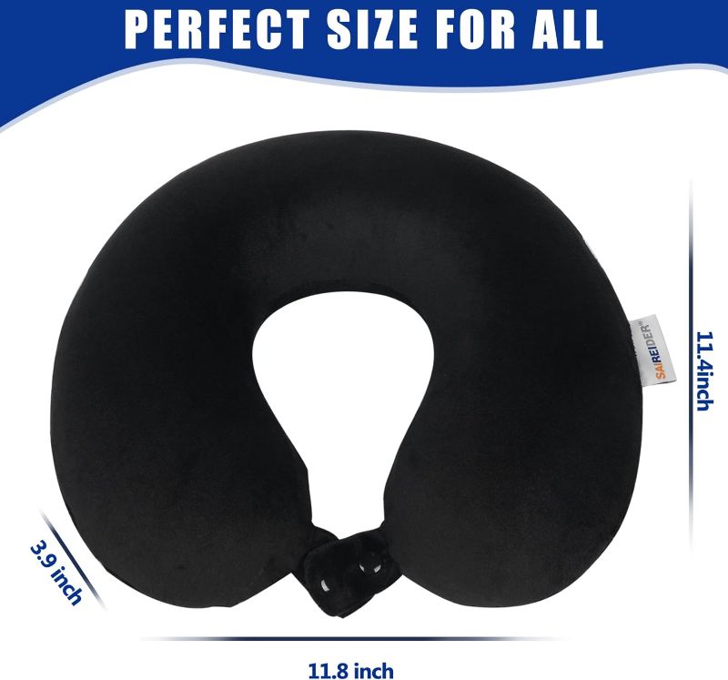 Photo 1 of Travel Pillow 100% Pure Memory Foam Travel Neck Pillow, Airplane Pillow for Traveling?Car?Home?Office