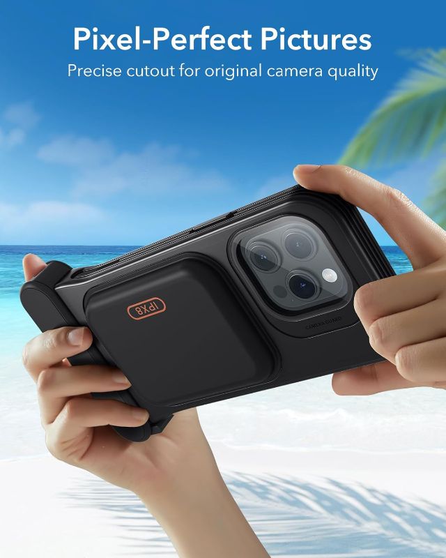 Photo 1 of Waterproof Phone Pouch for iPhone 13 Pro / 14 Pro / 15 Pro, Underwater Touch Sensitivity, IPX8 Floating Waterproof Cellphone Case