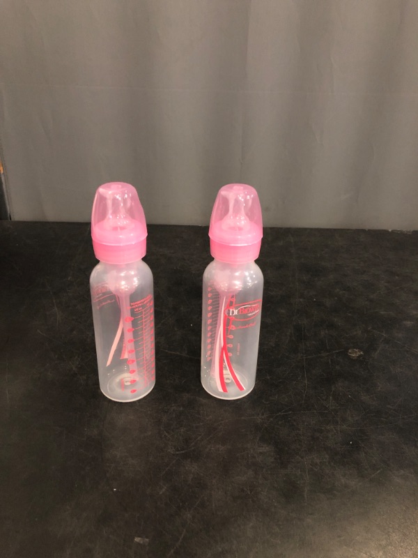 Photo 1 of Dr. Brown's Natural Flow Anti-Colic Options+ Narrow Baby Bottle, Pink Floral, 8 oz/250 mL, with Level 1 Slow Flow Nipples