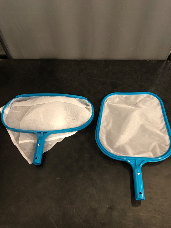 Photo 1 of Pool Supply Professional Swimming Pool Leaf Skimmer Net and Leaf Rake Net Set - Cleans Out Debris Fast, Pool Maintenance - Clean Pool Liners, Spas, Ponds and Kids Inflatable Pool