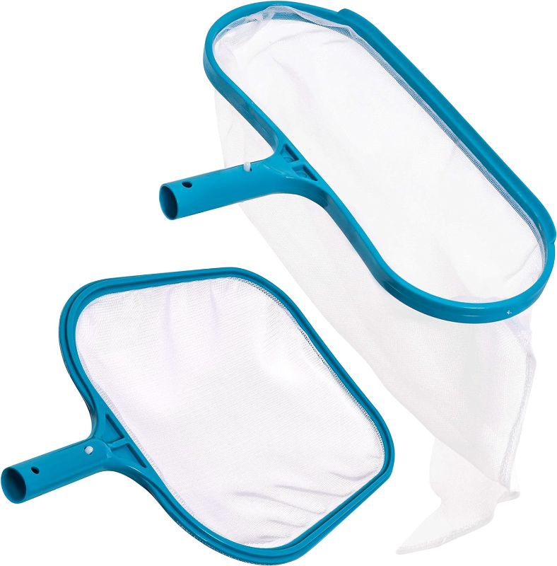 Photo 1 of Pool Supply Professional Swimming Pool Leaf Skimmer Net and Leaf Rake Net Set - Cleans Out Debris Fast, Pool Maintenance - Clean Pool Liners, Spas, Ponds and Kids Inflatable Pool
