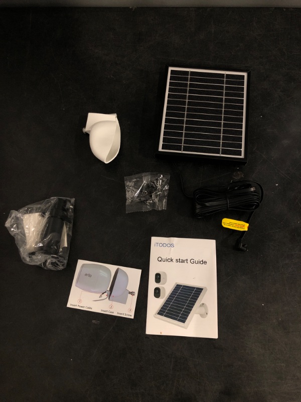 Photo 1 of Solar Panel for Bird Feeder Camera USB 360 Degree Mount Doorbell Solar Panel for Rechargeable Battery Cameras